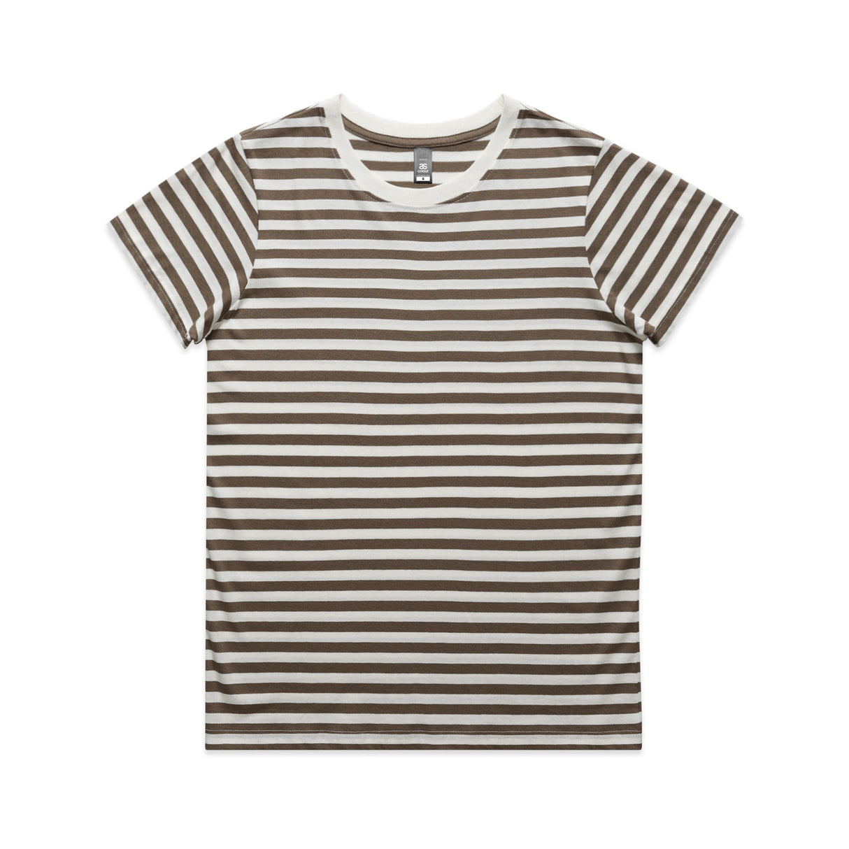 MAPLE STRIPE TEE NATURAL/WALNUT