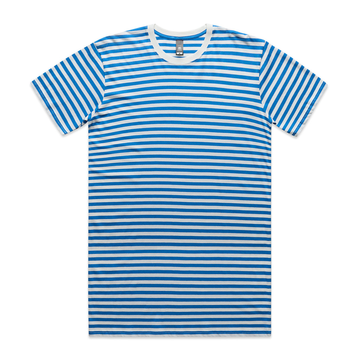 STAPLE STRIPE TEE NATURAL/MID BLUE