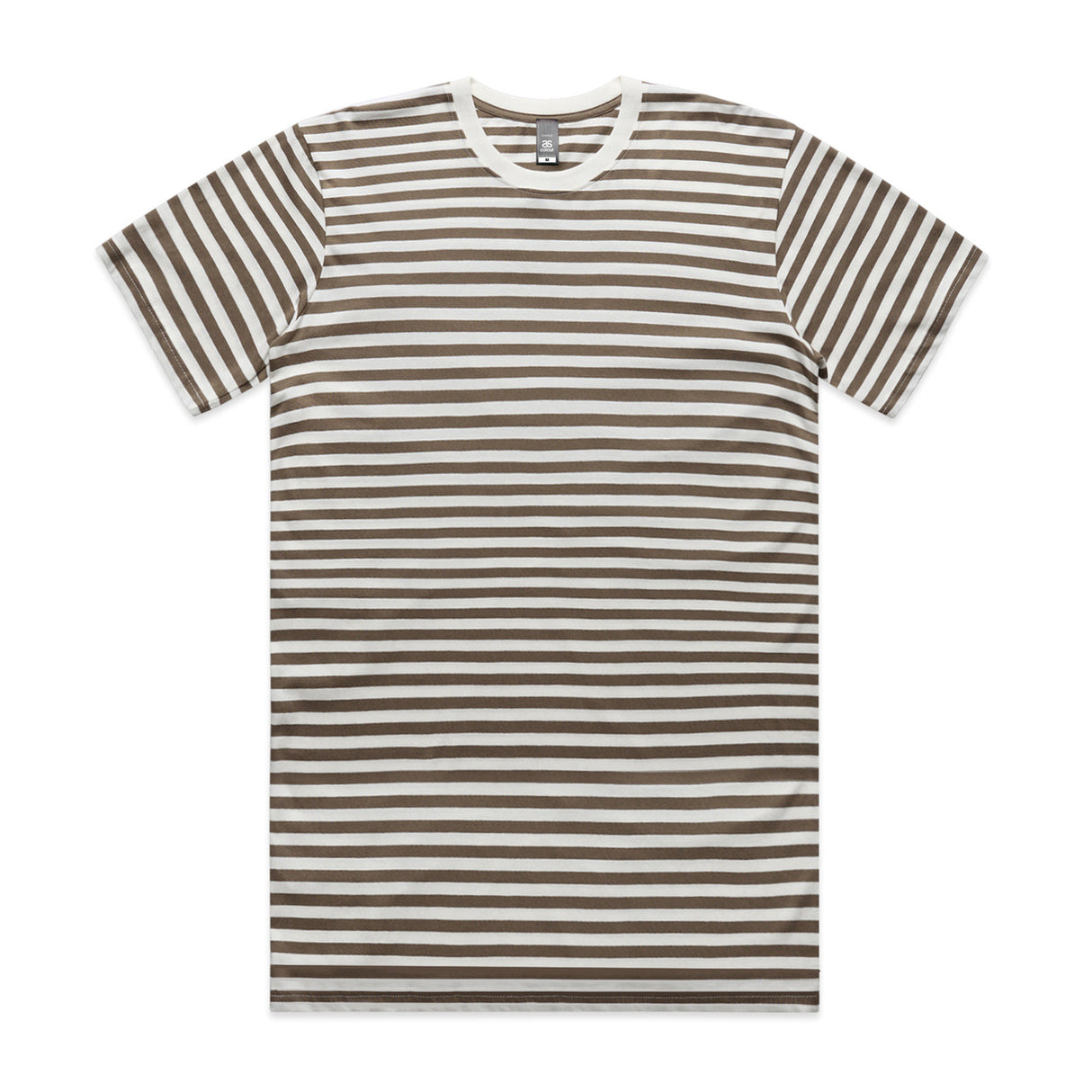 STAPLE STRIPE TEE NATURAL/WALNUT