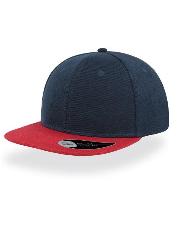 Atlantis# Snap Back Flat Visor 6 Panel Cap