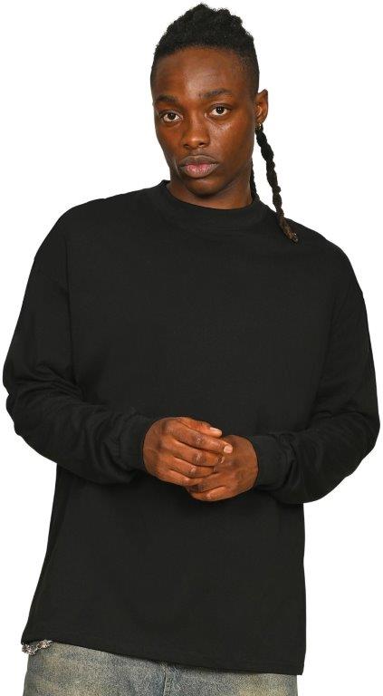 Casual Ringspun Combed 180 Oversize Extended Neck Long Sleeve Tall T