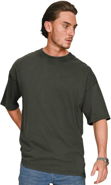 Casual Ringspun 150 Acid Wash Oversize Extended Neck T