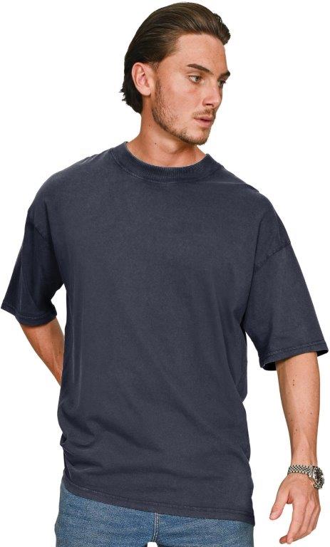 Casual Ringspun 150 Acid Wash Oversize Extended Neck T