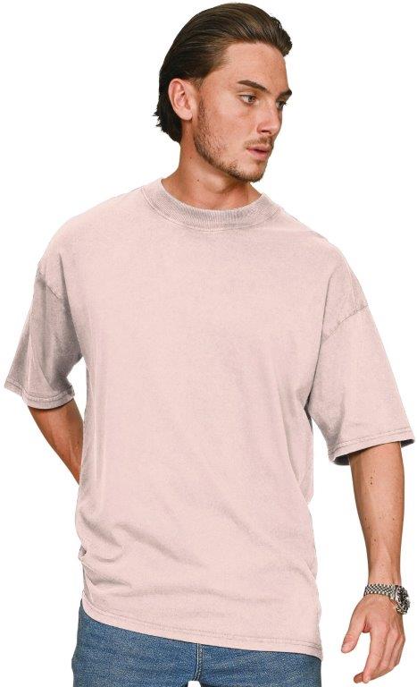 Casual Ringspun 150 Acid Wash Oversize Extended Neck T