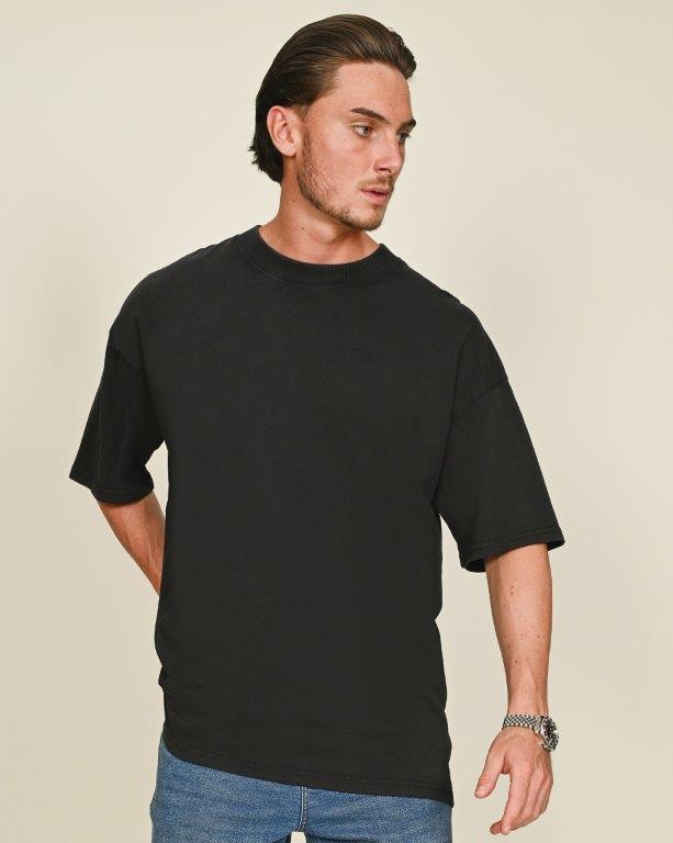 Casual Ringspun 150 Acid Wash Oversize Extended Neck T
