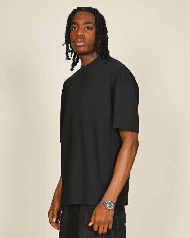 Casual Ringspun Combed 180 Acid Wash Oversize Extended Neck T