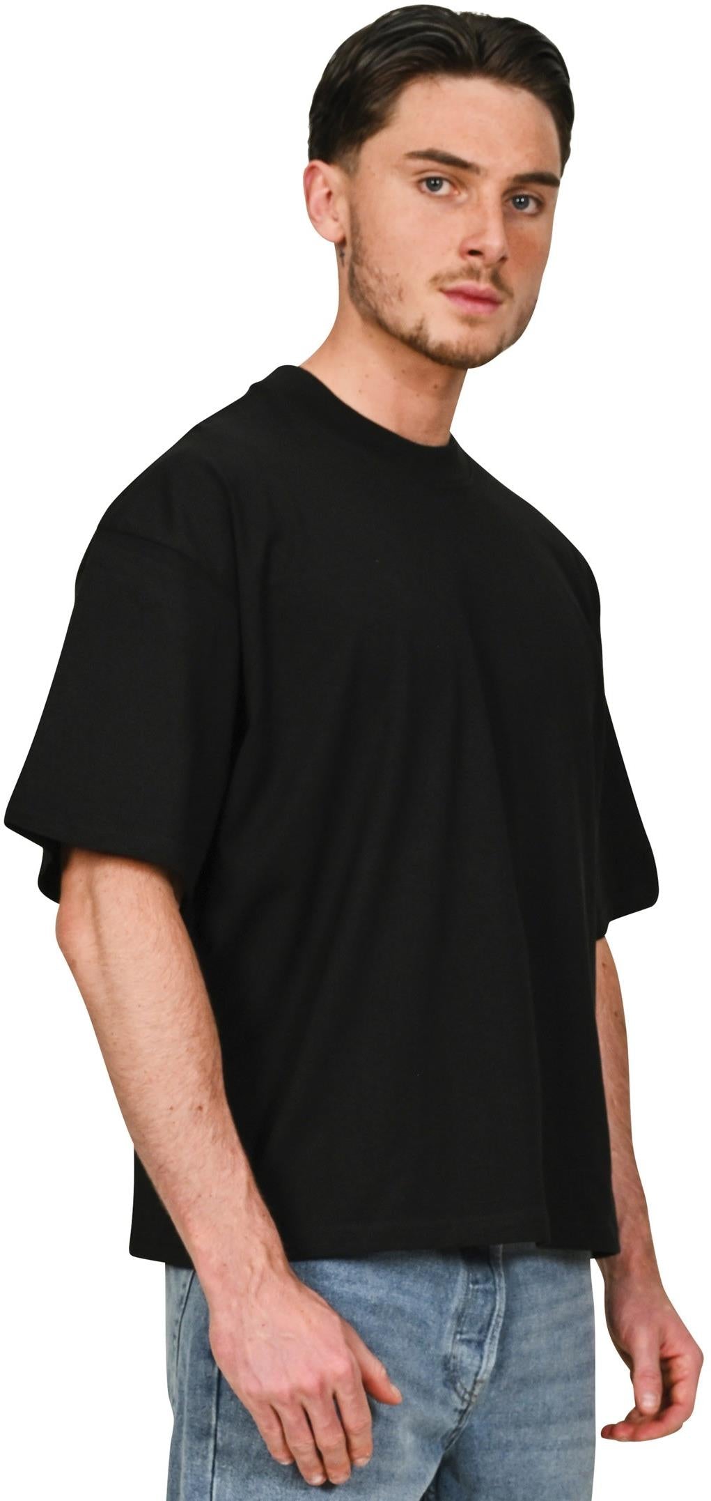 Casual Ringspun Combed 220 Boxy Oversize Extended Neck T