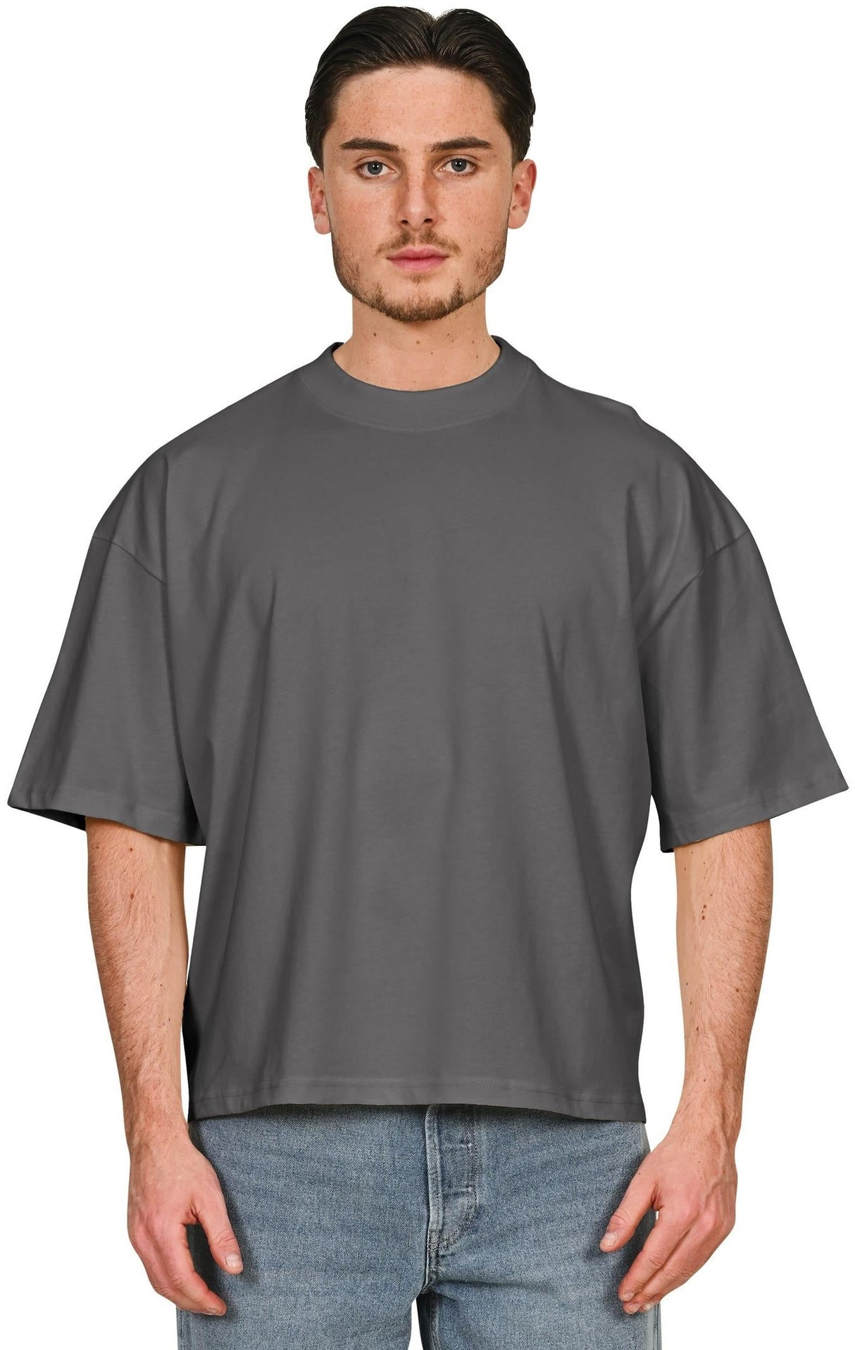 Casual Ringspun Combed 220 Boxy Oversize Extended Neck T