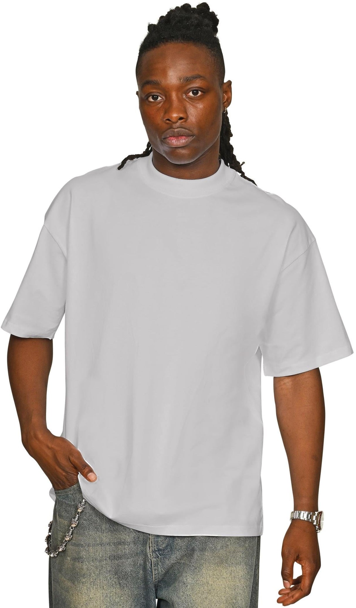 Casual Ringspun Combed 220 Oversize Extended Neck T