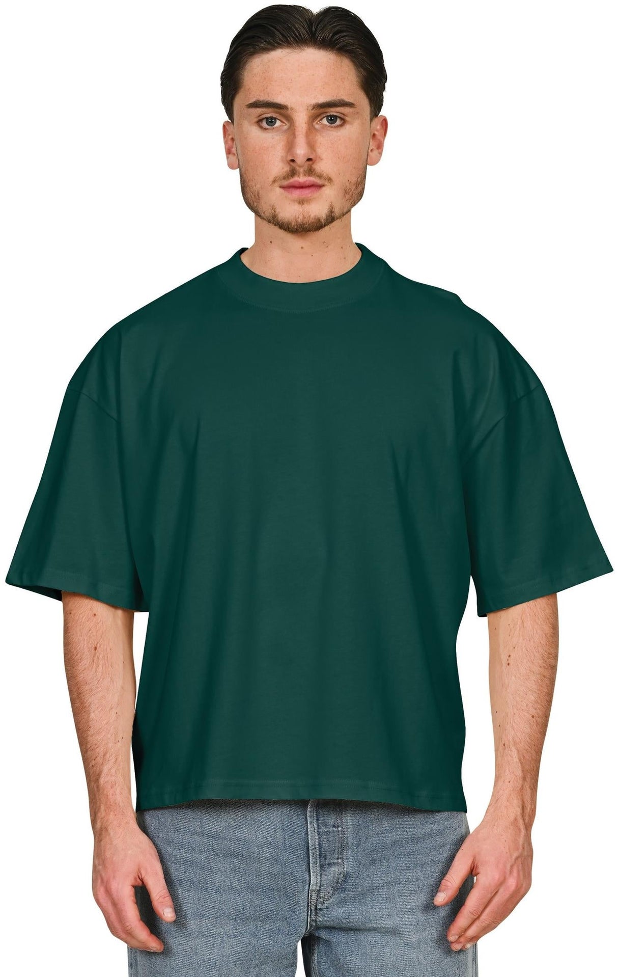 Casual Ringspun Combed 220 Boxy Oversize Extended Neck T