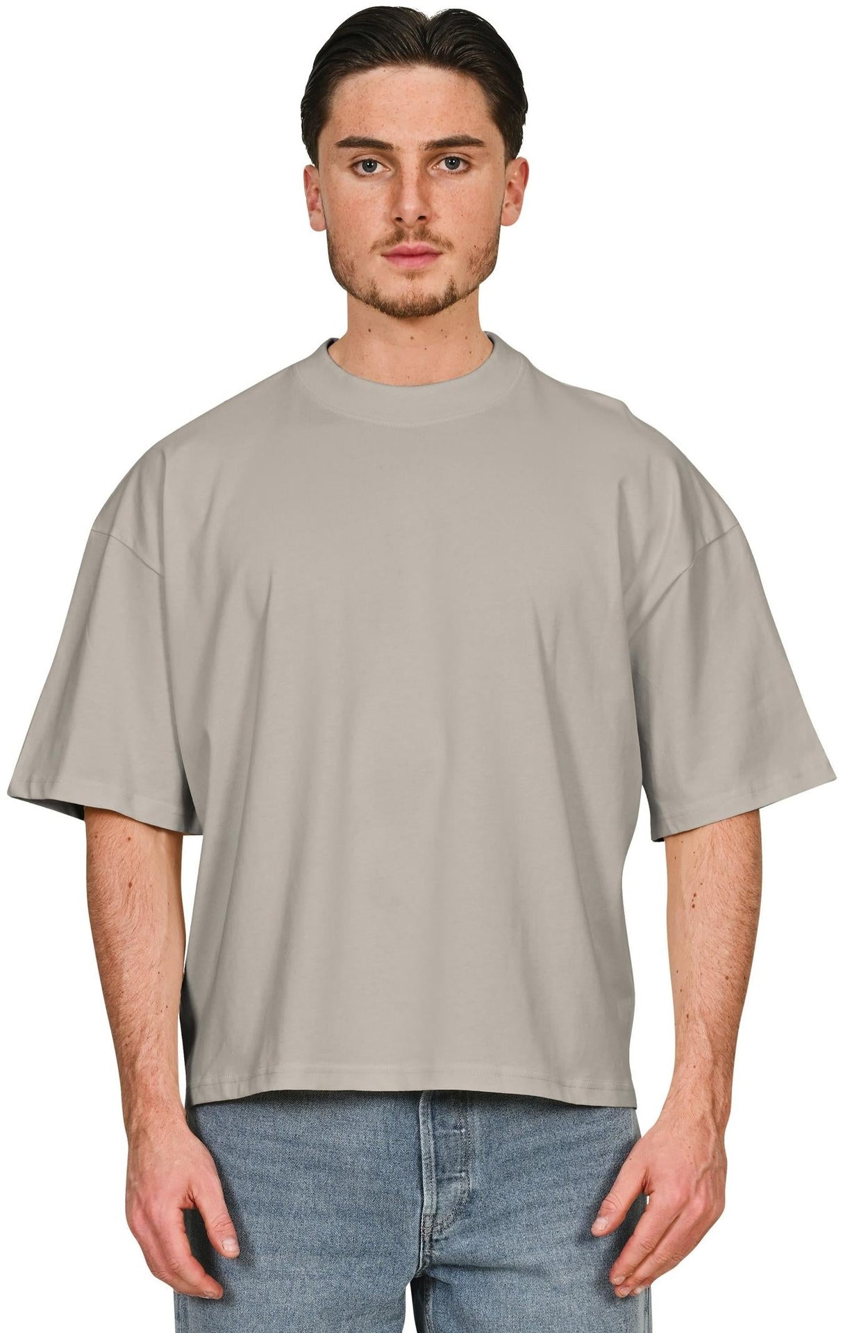 Casual Ringspun Combed 220 Boxy Oversize Extended Neck T