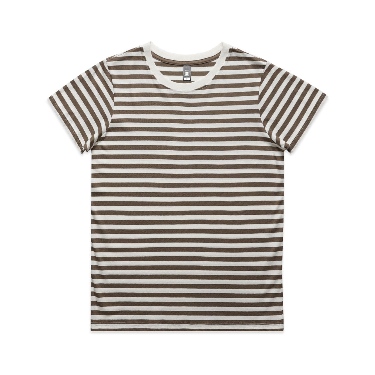MAPLE STRIPE TEE NATURAL/WALNUT