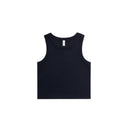 ORGANIC RIB CROP TANK NAVY