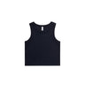 ORGANIC RIB CROP TANK NAVY