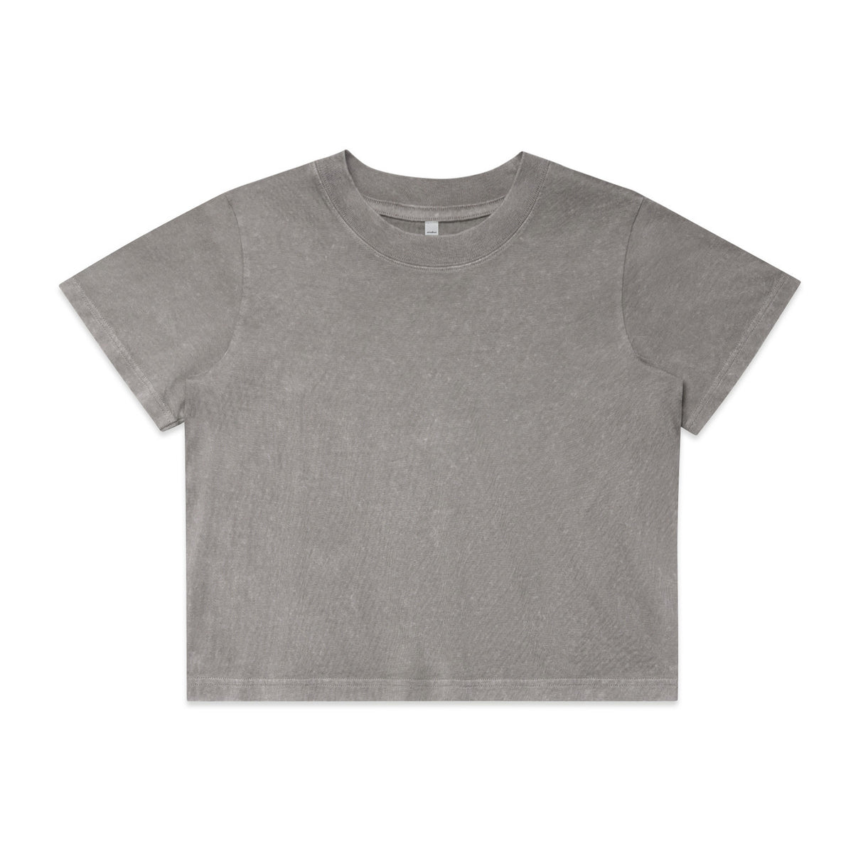 WOS STONE WASH HEAVY CROP GREY STONE