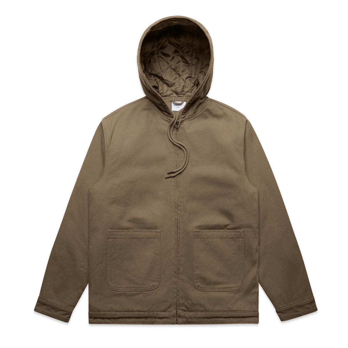 CANVAS HOODED JACKET WALNUT