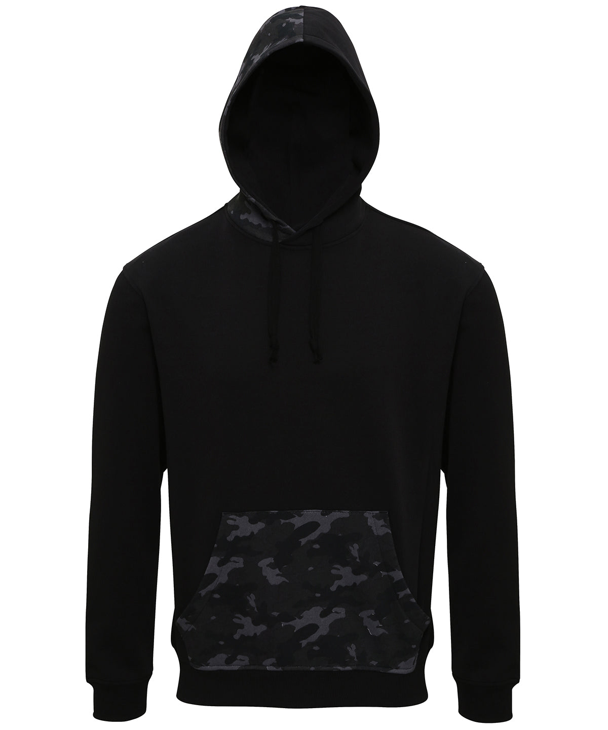 Men's camo trimmed hoodie