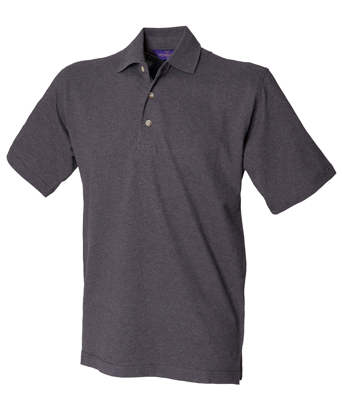 Classic cotton piqué polo with stand-up collar