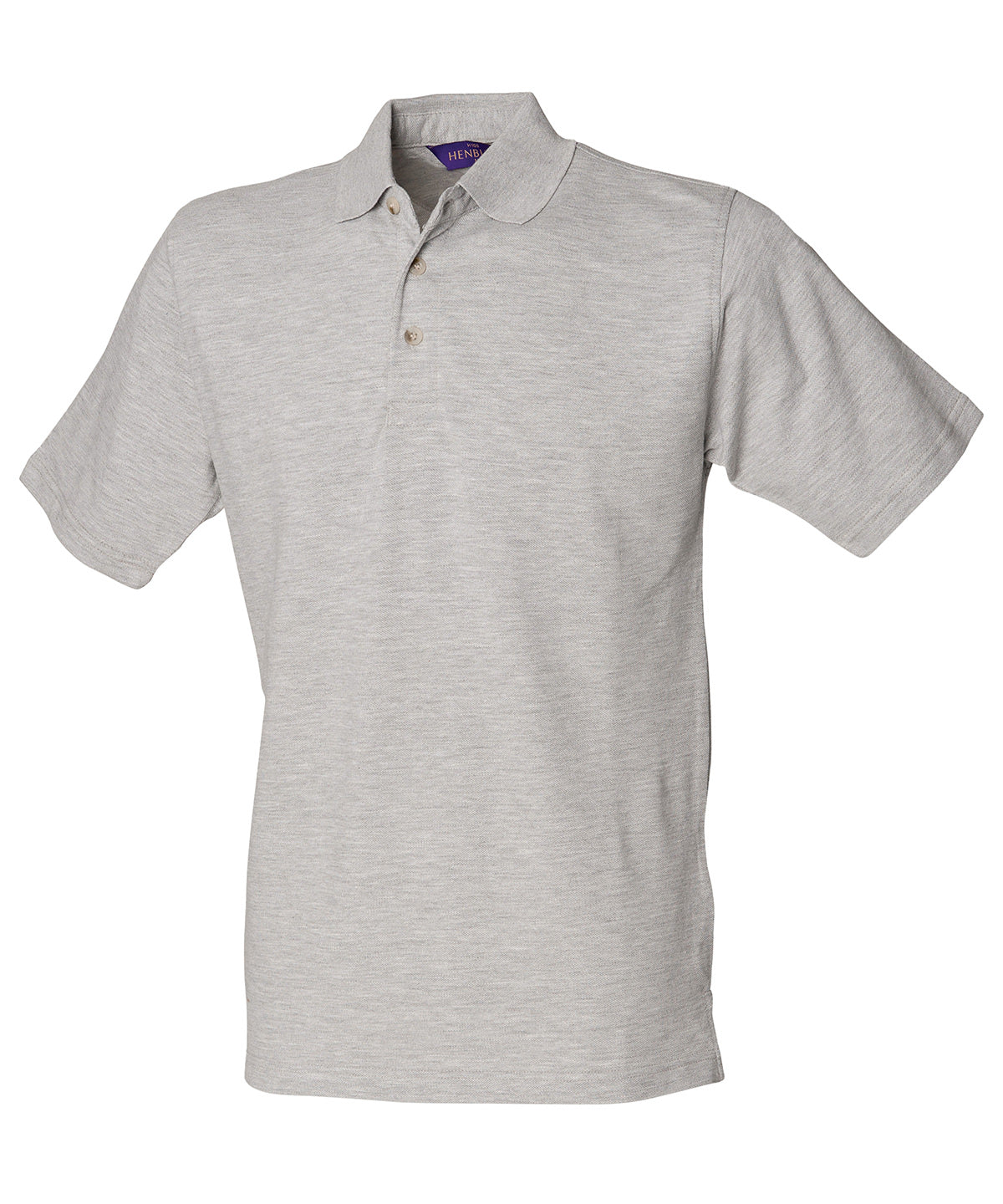 Classic cotton piqué polo with stand-up collar