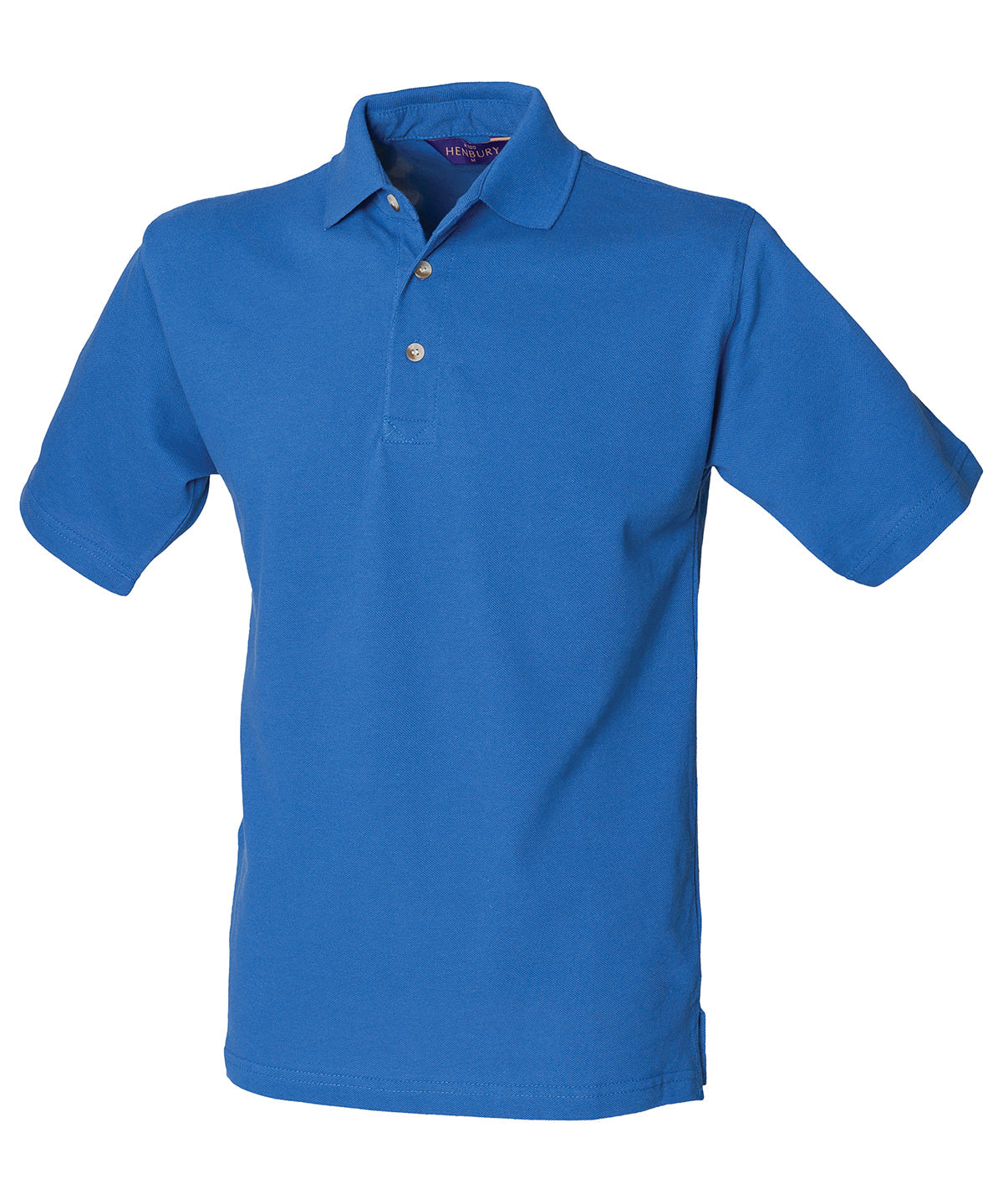 Classic cotton piqué polo with stand-up collar