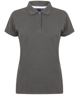 Women's micro-fine piqué polo shirt