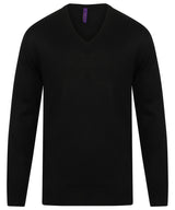Cashmere touch acrylic v-neck jumper