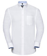 Long sleeve tailored washed Oxford shirt