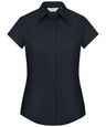 Women's cap sleeve polycotton easycare fitted poplin shirt