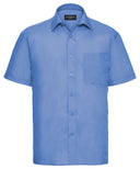 Short sleeve polycotton easycare poplin shirt