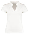 Women's corporate short-sleeved top v-neck mandarin collar (regular fit)