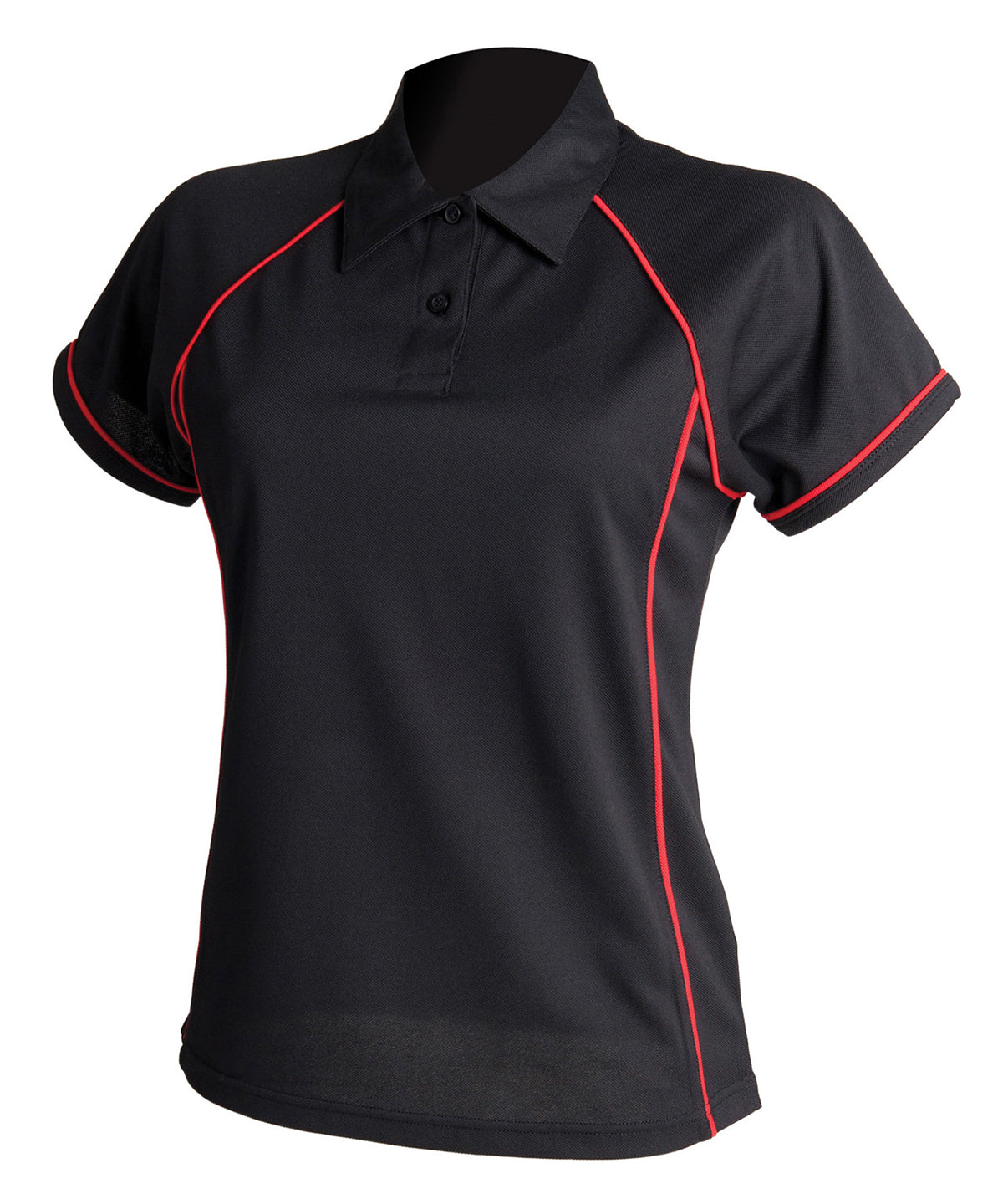 Women's piped performance polo