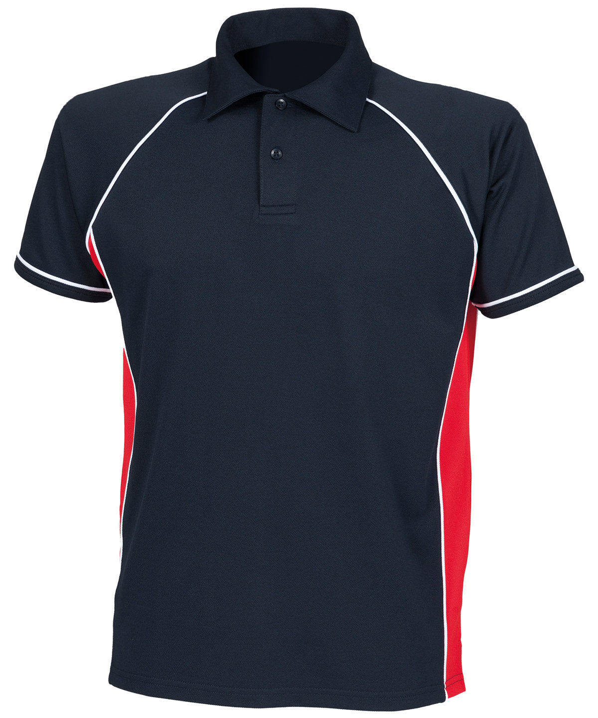 Kids piped performance polo