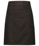 Division waxed-look denim waist apron