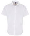 Stretch fit cotton poplin short sleeve shirt