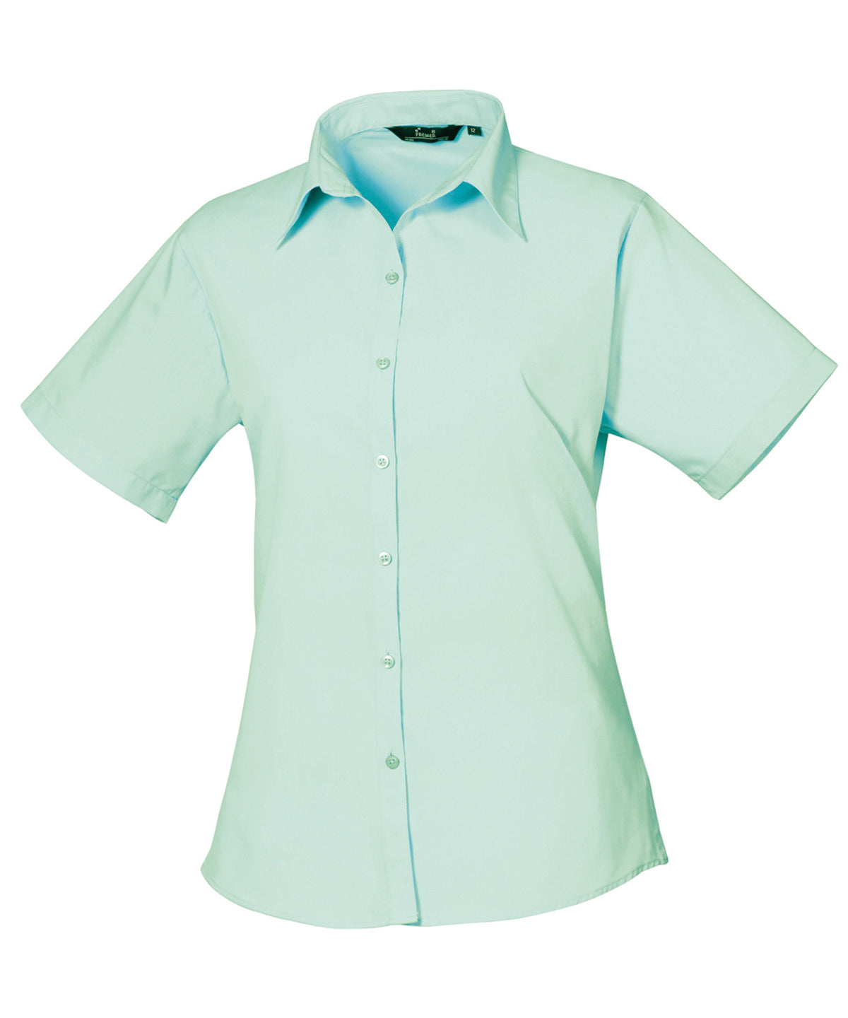 Women's short sleeve poplin blouse