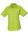 Women's short sleeve poplin blouse