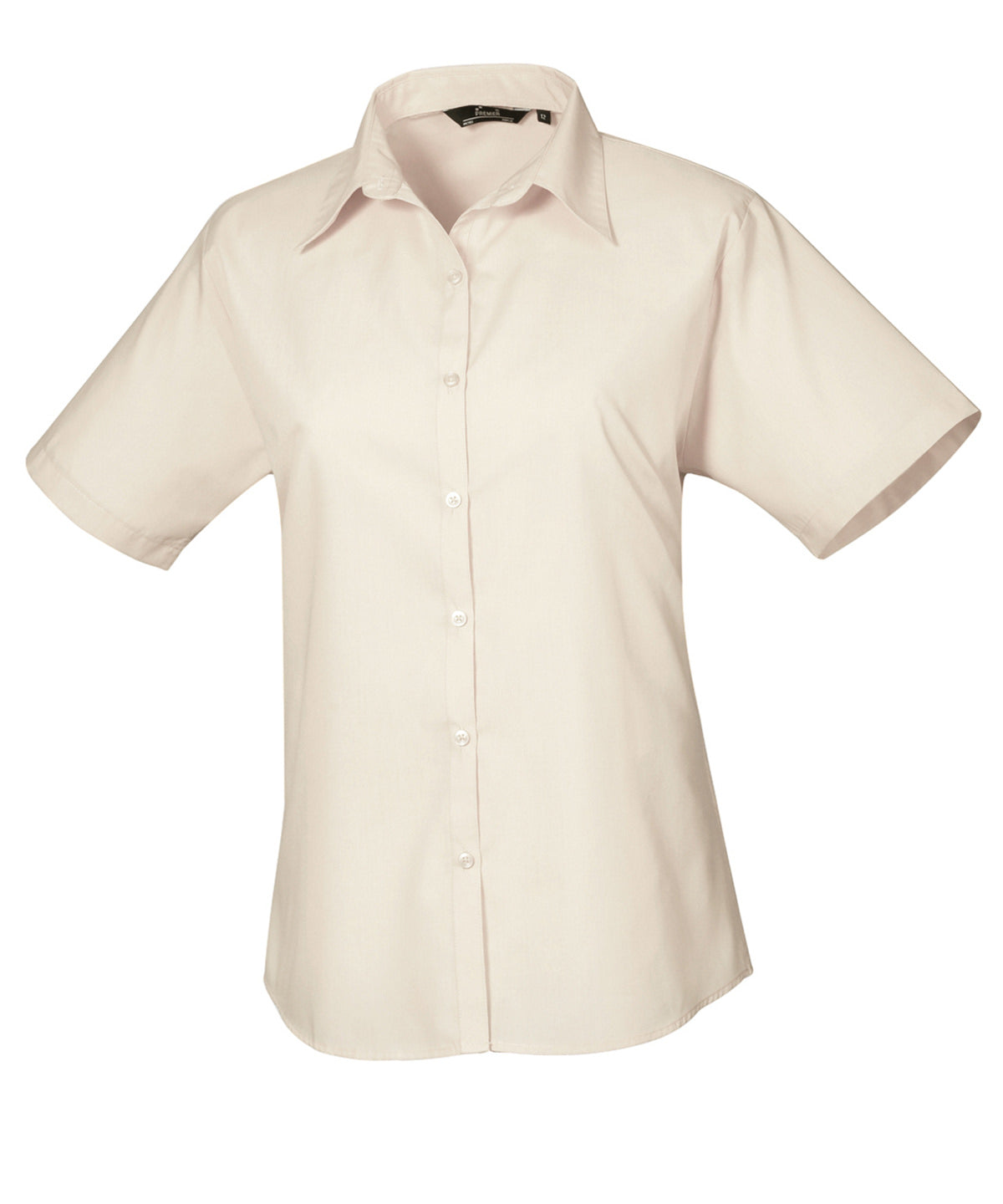 Women's short sleeve poplin blouse