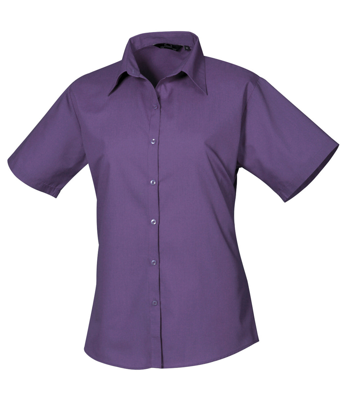 Women's short sleeve poplin blouse