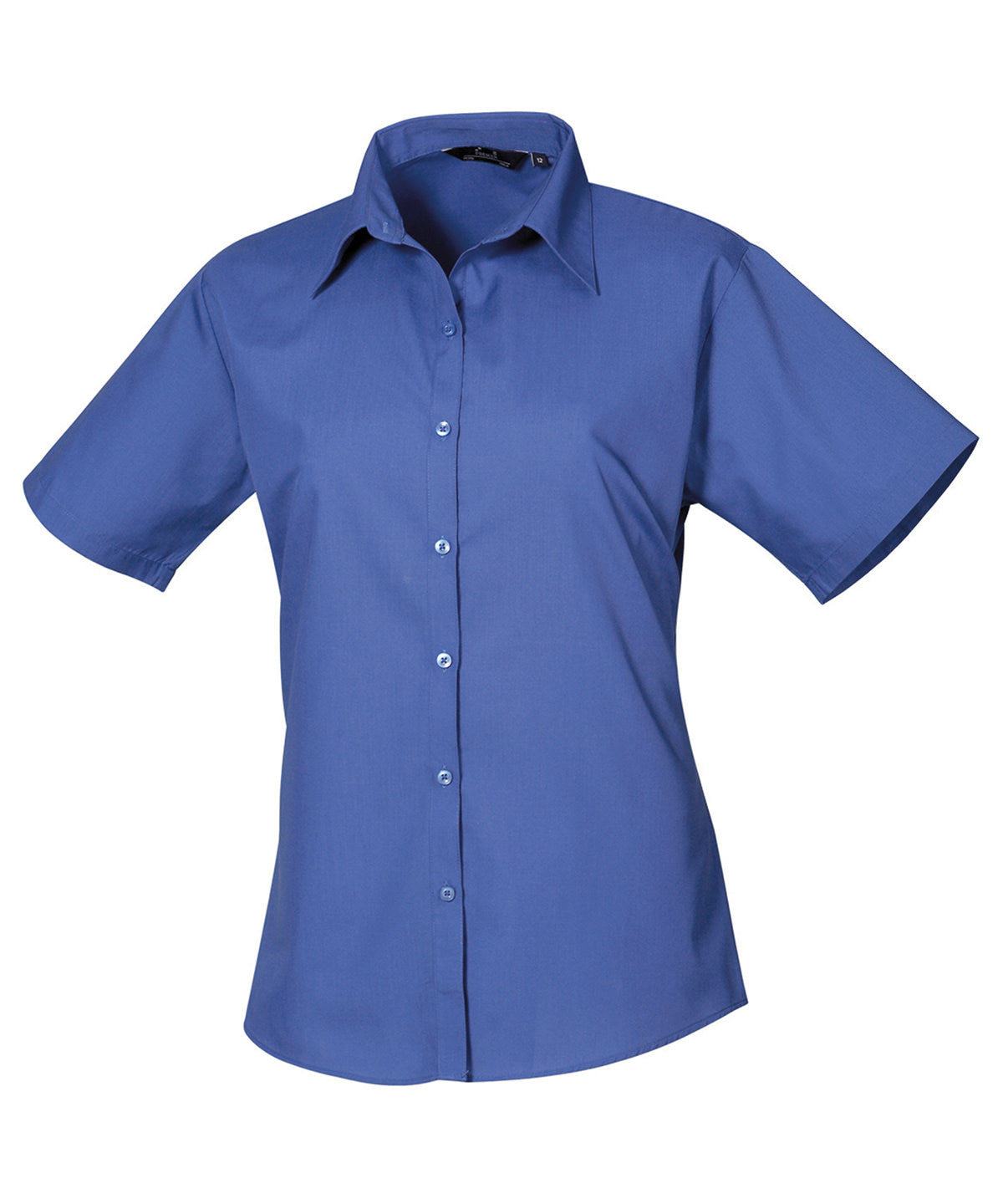 Women's short sleeve poplin blouse