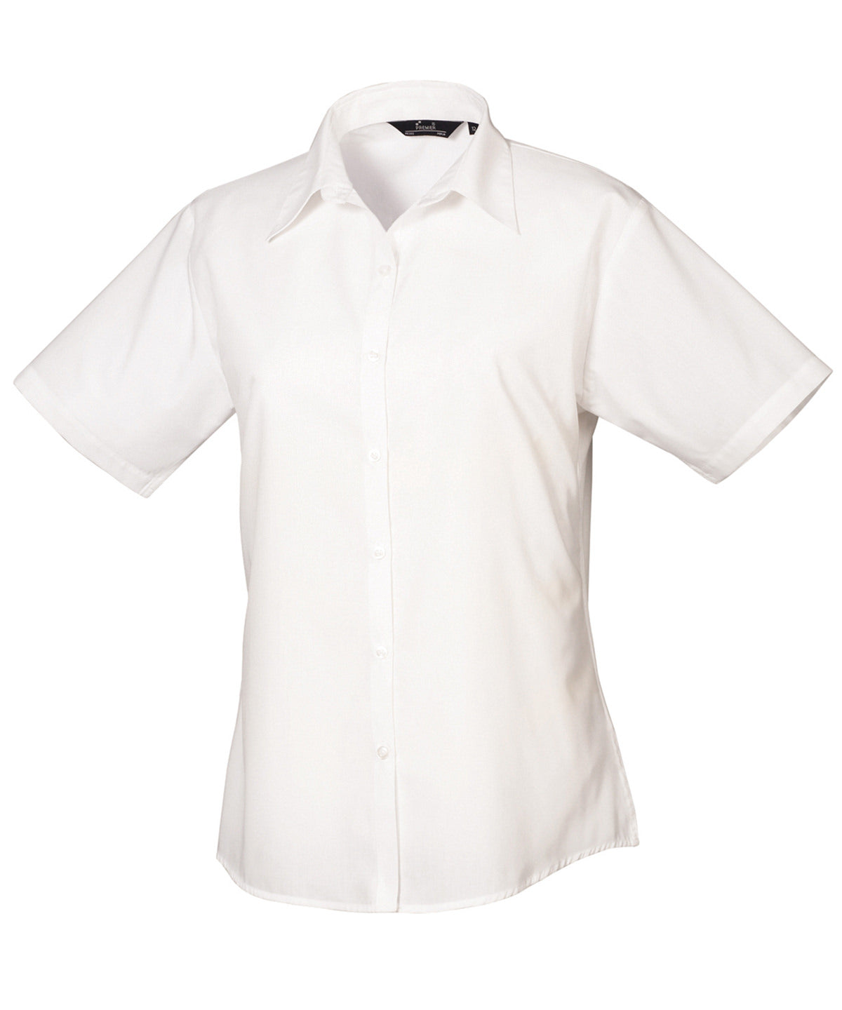 Women's short sleeve poplin blouse