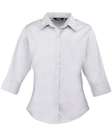 Women's ¾ sleeve poplin blouse
