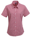Women's Microcheck (Gingham) short sleeve cotton shirt