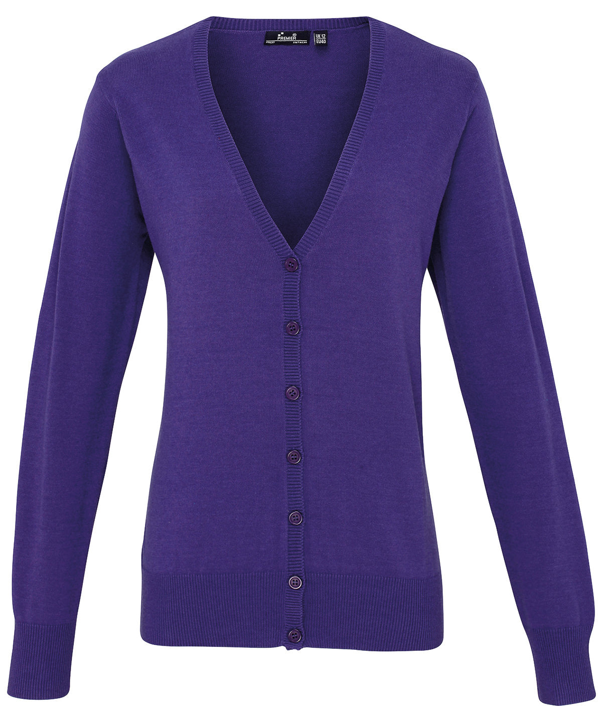 Women's button-through knitted cardigan