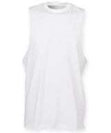 High neck slash armhole vest