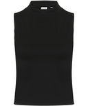 Women's high neck crop vest