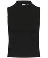 Women's high neck crop vest