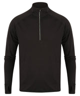 Long-sleeved ¼ zip top