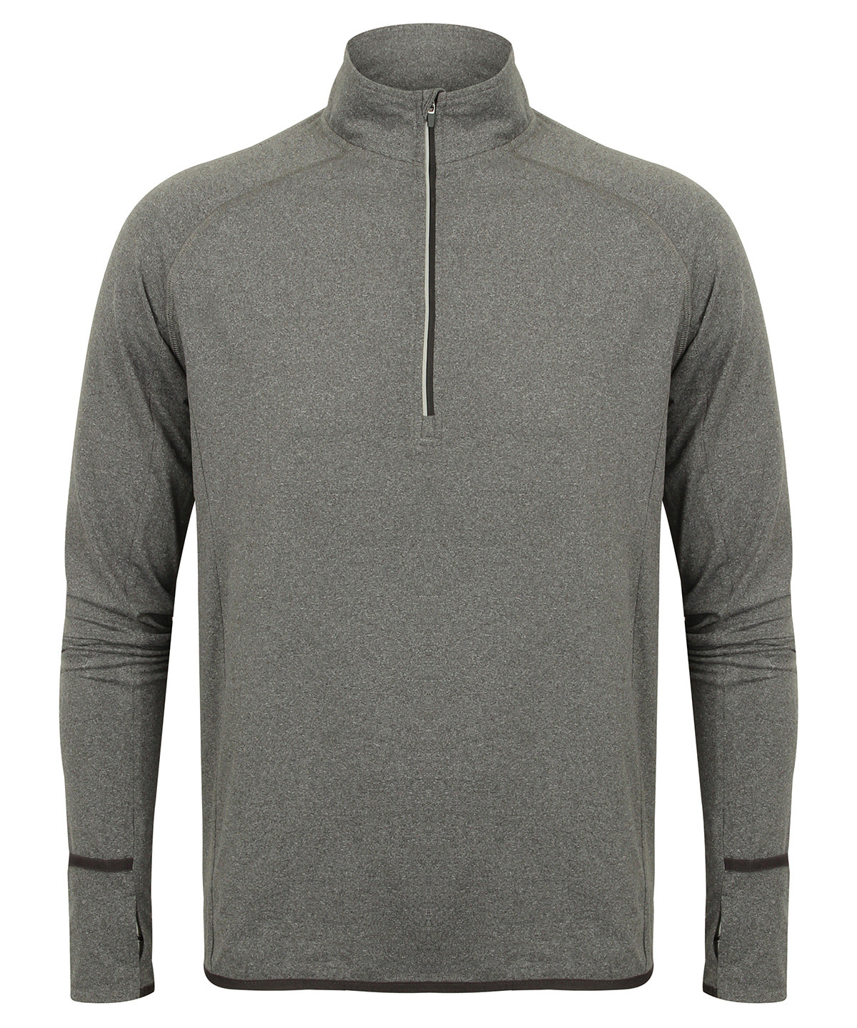 Long-sleeved ¼ zip top