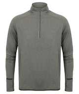 Long-sleeved ¼ zip top