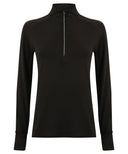 Women's long-sleeved ¼ zip top